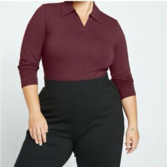 Universal Standard Women's Aalto Liquid Jersey Polo Top Size 4XS (00-0) - Picture 3 of 7